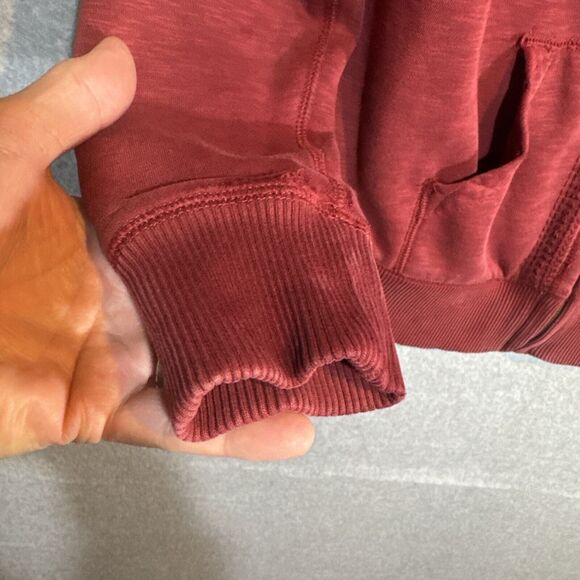 Eddie Bauer Sherpa Lined Hoodie Women's Size Medium‎ Burgundy Pockets Outdoor - Picture 4 of 15